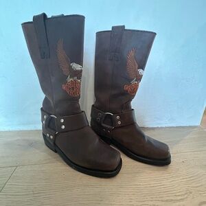 Harley-Davidson Brown Leather Riding Boots